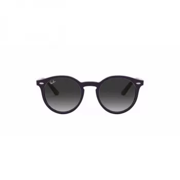 Ray-Ban Junior RJ9064S70218G kinderen zonnebril, rond, transparant roze montuur, grijze verloopglazen, 44 mm