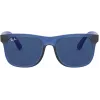 Ray-Ban Junior RJ9069S706080 kinderen zonnebril Phantos transparant blauw grijs classic 48mm