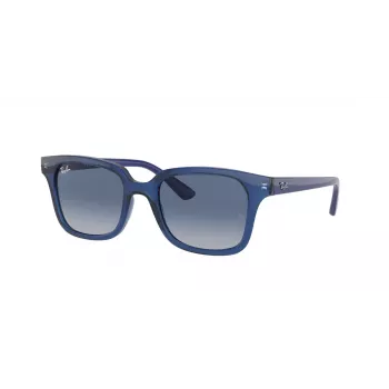 Ray-Ban Junior RJ9071S70624L kinderen zonnebril transparant blauw montuur blauw verloop donkerblauwe glazen 48mm