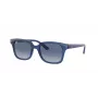 Ray-Ban Junior RJ9071S70624L kinderen zonnebril transparant blauw montuur blauw verloop donkerblauwe glazen 48mm