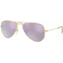 Ray-Ban Junior RJ95062494V5 kinderen zonnebril - transparant blauw montuur, blauwe spiegelglazen, 50 mm