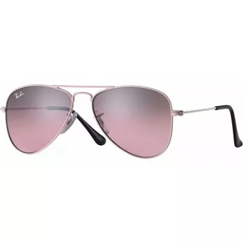 Ray-Ban Junior RJ9506S2117E5 Kinderzonnebril, rechthoekig, transparant roze montuur, lichtbruin verlopende roze glazen, 52/14/125 mm