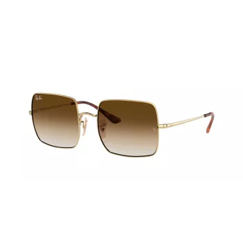 Ray-Ban RB1971-914751 Square 1971 zonnebril - gepolijst gouden montuur, bruine verloopglazen, 54 mm