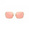 Ray-Ban RB1971 Square 1971 Classic Zonnebril Goud Roze-Bruin Verloop 54mm