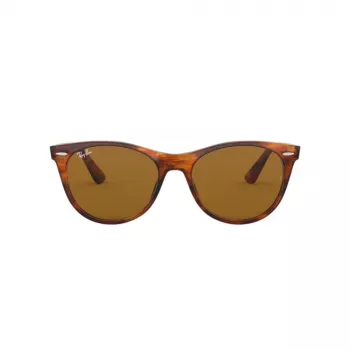 Ray-Ban RB2185 Wayfarer II zonnebril gestreept havana bruin verloop 52mm
