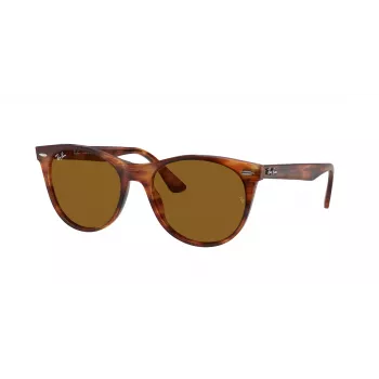 Ray-Ban RB2185 Wayfarer II zonnebril gestreept havana bruin verloop 52mm