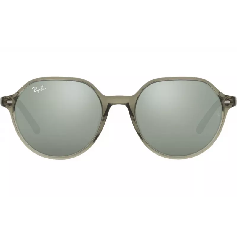 Ray-Ban RB2195 Hawkeye Zonnebril Transparant Grijs Lichtblauw/Paars Verloop 51mm
