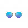 Ray-Ban RB3447 Round Metal zonnebril goud/oranje flash 50mm