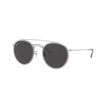 Ray-Ban RB3647N 9211B1 unisex ronde zonnebril goud montuur blauw verloopglas 51mm