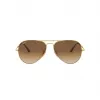 Ray-Ban RB3689 Aviator zonnebril gouden frame bruine verloopglazen 58/14/140 mm