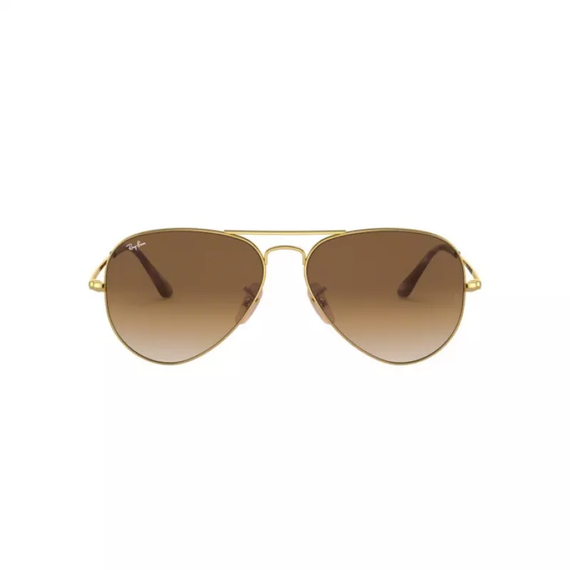 Ray-Ban RB3689 Aviator zonnebril gouden frame bruine verloopglazen 58/14/140 mm