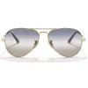 Ray-Ban RB3689 aviator zonnebril goud groen verloop 58mm unisex