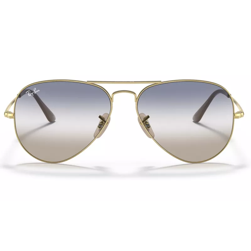 Ray-Ban RB3689 aviator zonnebril goud groen verloop 58mm unisex