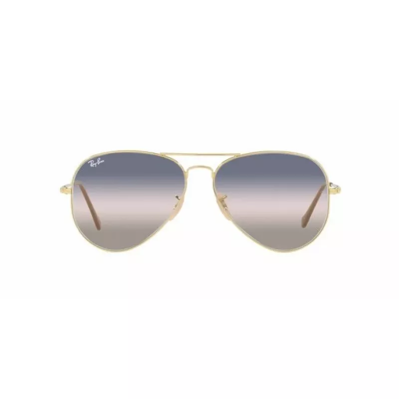 Ray-Ban RB3689001GE58 Aviator Reverse zonnebril goud bruin gradient 58mm