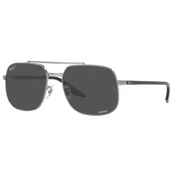 Ray-Ban RB3699 unisex zonnebril, gunmetal montuur, grijs verloop glazen, 56 mm