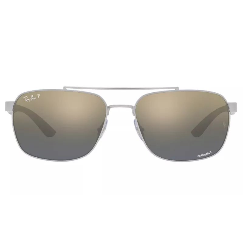Ray-Ban RB3701003J059 heren zonnebril goud metaal montuur groen/blauw verloopglas 59mm