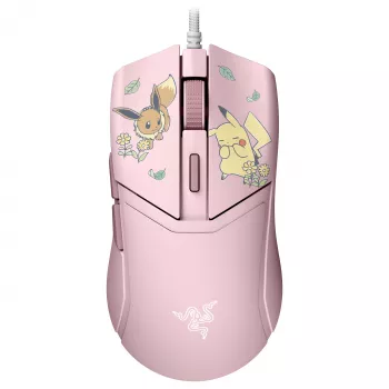 Razer Cobra – Pikachu & Eevee Edition bedrade gaming-muis, 8500 DPI optische sensor, Chroma RGB Underglow, 6 programmeerbare knoppen, symmetrisch voor rechtshandigen