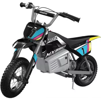 Razor MX350 elektrische dirtbike met stickers, zwart
