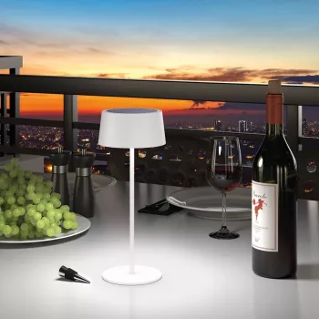 RealPower LED solartafellamp dimbaar met accu, wit