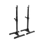 REBEL ACTIVE Verstelbaar Langhantelrek / Squat Rack - 200 kg capaciteit, 10 hoogtestanden, Zwart/Rood