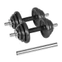 REBEL ACTIVE verstelbare dumbbells in koffer 20 kg met stang