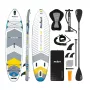 REBEL Active SUP Board RBA-4507-WH - opblaasbaar stand-up-paddleboard 10'6 inch wit/blauw