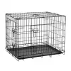 REBEL ANIMALS metalen hondenbench, kennel, maat XL 91x60x67 cm, zwart