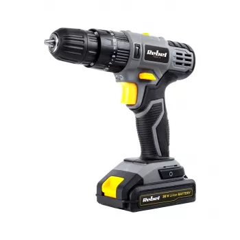 REBEL Accu-slagboorschroevendraaier 20V 2,0Ah Li-Ion met oplader en koffer