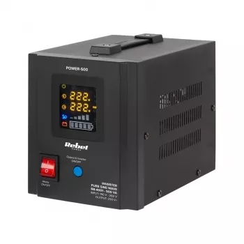 Rebel POWER-500 USV - zuivere sinus omvormer met oplader 12V 230V 500VA/300W