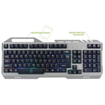 Rebeltec universeel gamingtoetsenbord Discovery Metal Grey