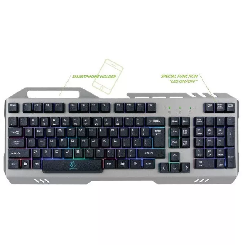 Rebeltec universeel gamingtoetsenbord Discovery Metal Grey
