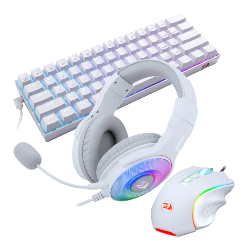 REDRAGON 3-in-1 bedraad gaming-set - toetsenbord, muis, headset - wit