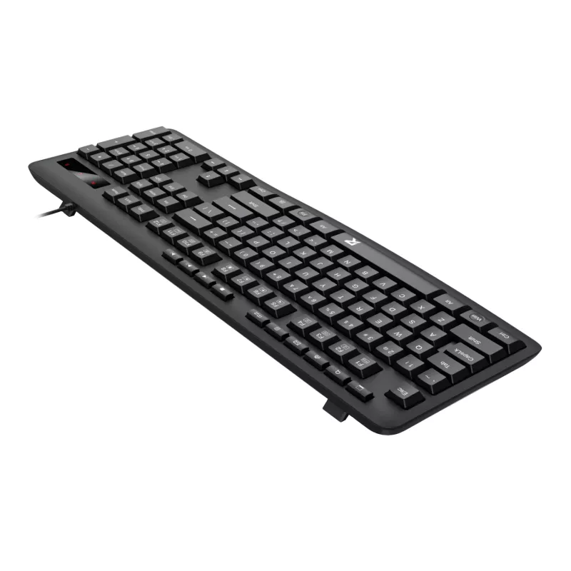 Redragon BK-7366 full-size ergonomisch bedraad membraan kantoortoetsenbord - zwart