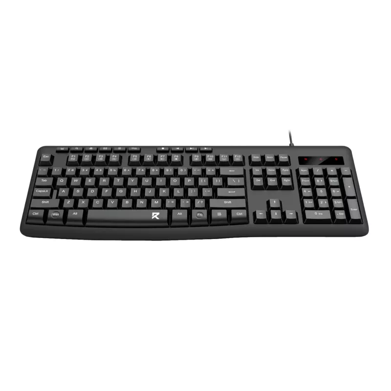 Redragon BK-7366 full-size ergonomisch bedraad membraan kantoortoetsenbord - zwart