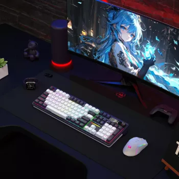 Redragon K762WB-RGB-PRO LCD full-size gasket mechanisch toetsenbord - zwart
