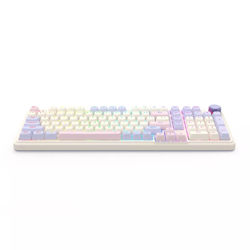 Redragon K768VI-WL Eisa 100 Draadloos gamingtoetsenbord, Lilac