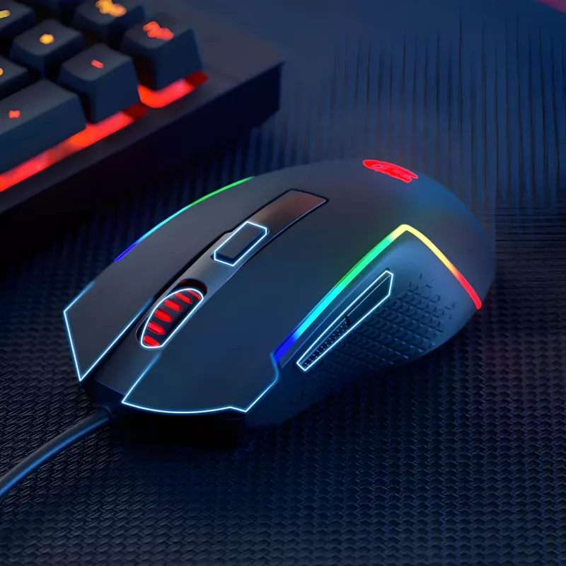 Redragon M616 TRIDENT 10000DPI RGB gaming-muis - zwart
