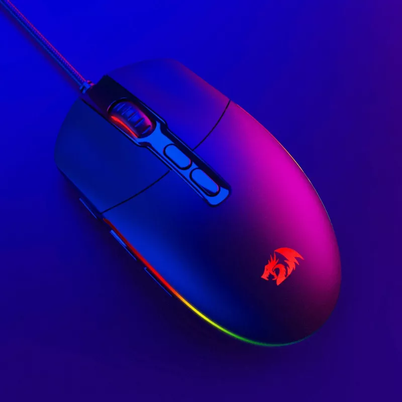 Redragon M719 INVADER RGB 10000 DPI bedrade optische gaming-muis - Zwart