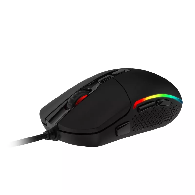 Redragon M719 INVADER RGB 10000 DPI bedrade optische gaming-muis - Zwart