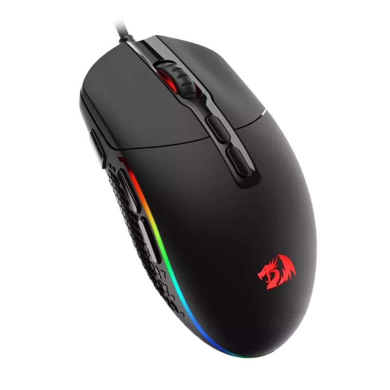 Redragon M719 INVADER RGB 10000 DPI bedrade optische gaming-muis - Zwart