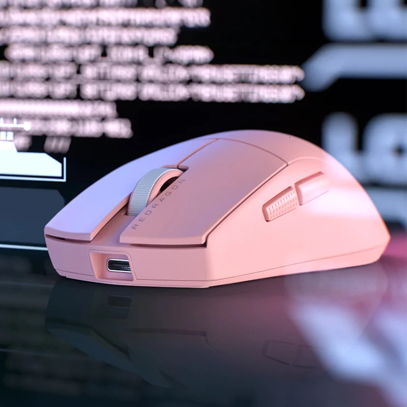 REDRAGON M916 PRO 1K 3-modus draadloze gaming-muis - roze