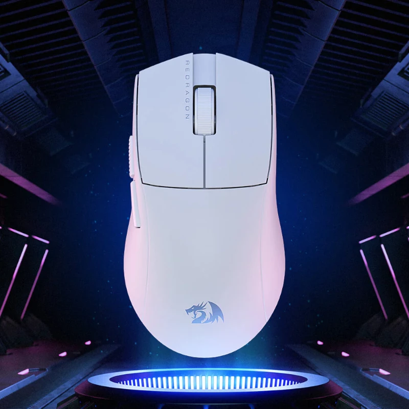 Redragon M916 PRO 1K 3-modus draadloze gaming-muis – wit