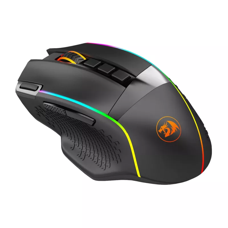 Redragon M991 RGB PRO ENLIGHTENMENT 26000 DPI tri-mode draadloze gaming-muis - zwart