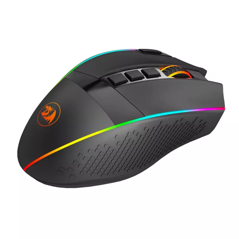 Redragon M991 RGB PRO ENLIGHTENMENT 26000 DPI tri-mode draadloze gaming-muis - zwart