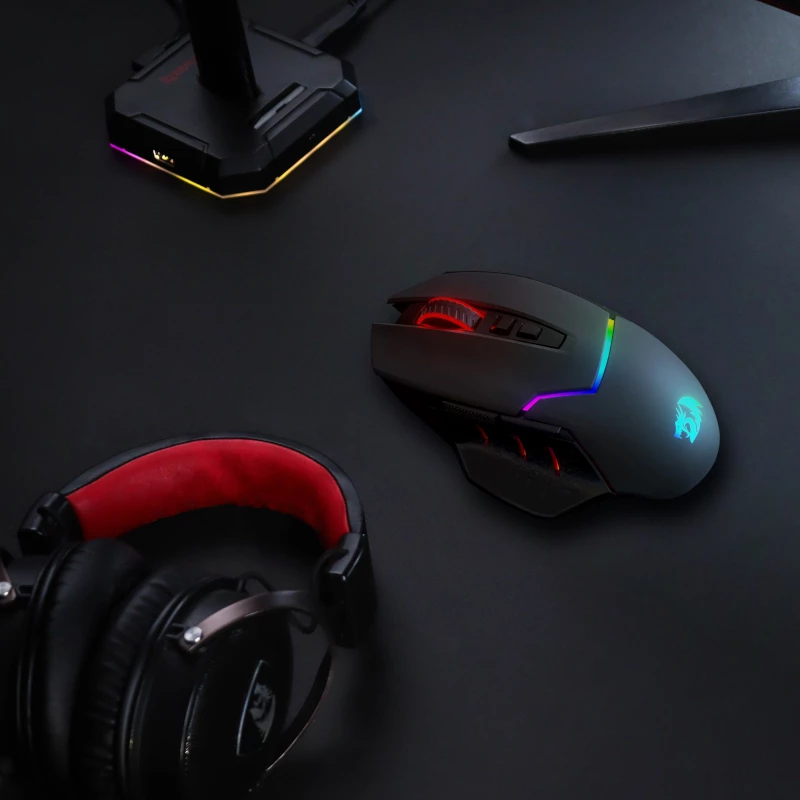 REDRAGON Mirage Pro 8000DPI RGB Draadloze Gaming-muis - Zwart