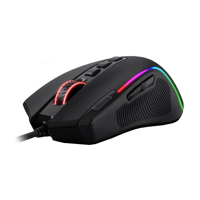 REDRAGON PREDATOR 4000DPI RGB ergonomische gamingmuis - zwart