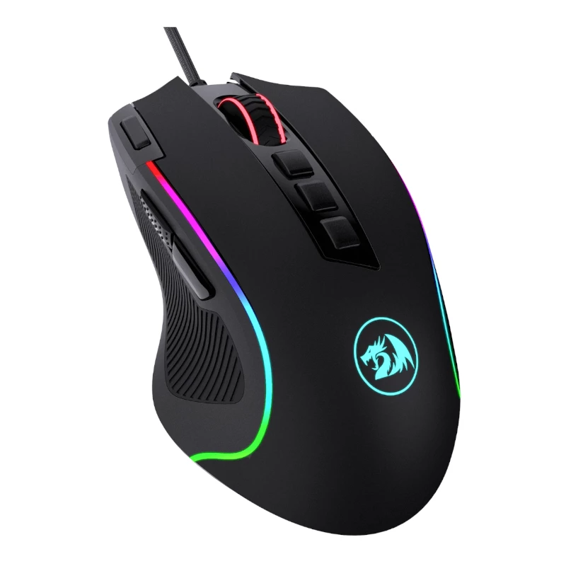 REDRAGON PREDATOR 4000DPI RGB ergonomische gamingmuis - zwart