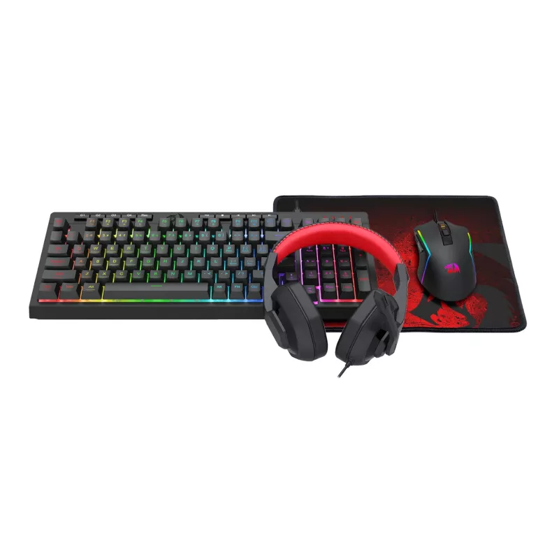 Redragon RD-S149 4-in-1 gaming-combo: RGB-toetsenbord, optische muis, headset & muismat