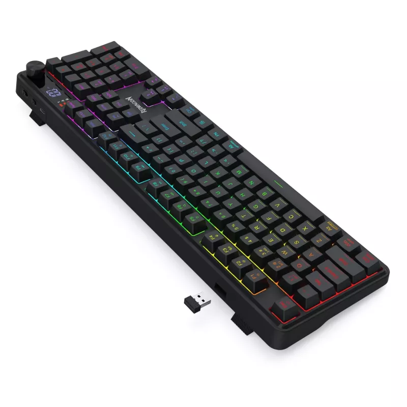 Redragon RM104 PRO VOLCANO RGB draadloos mechanisch gaming-toetsenbord - zwart