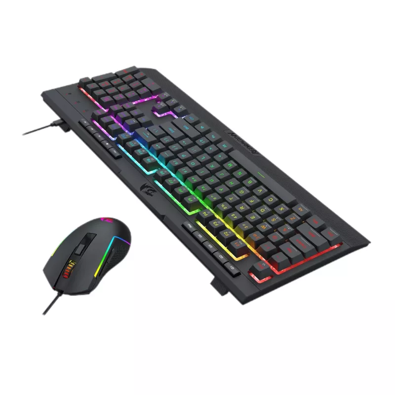 Redragon S151 RGB gaming-toetsenbord- en muiscombinatie - zwart